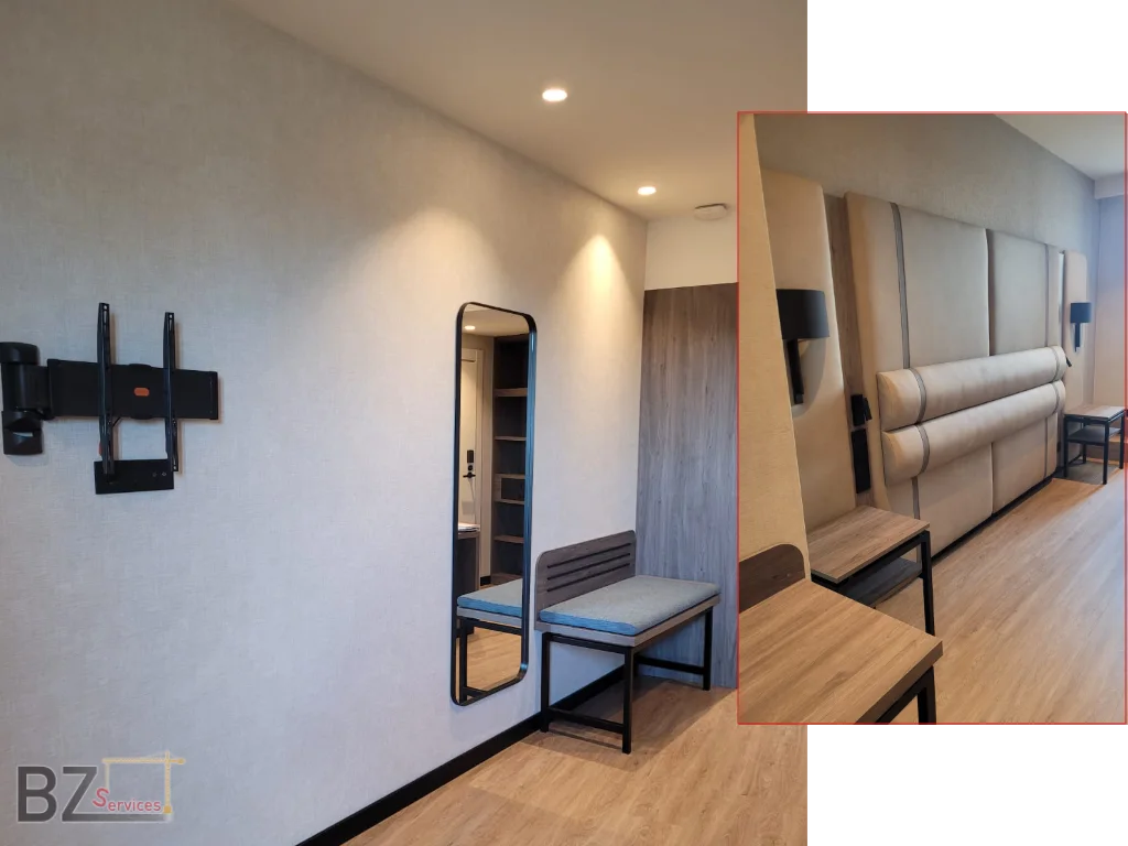 Exemple de rénovation : chambre d'un hôtel